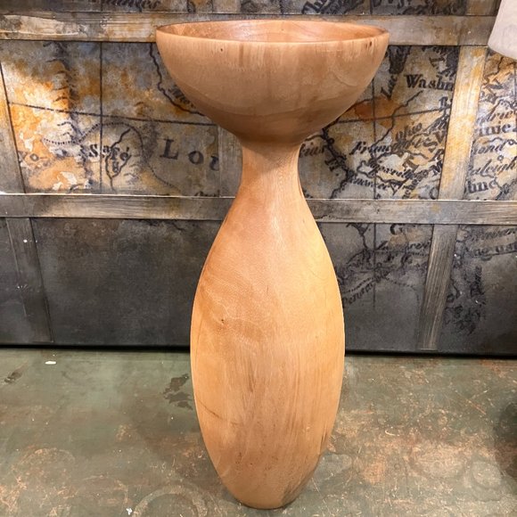 Wood Vase Natural Color, Toulon Design - Picture 6 of 10